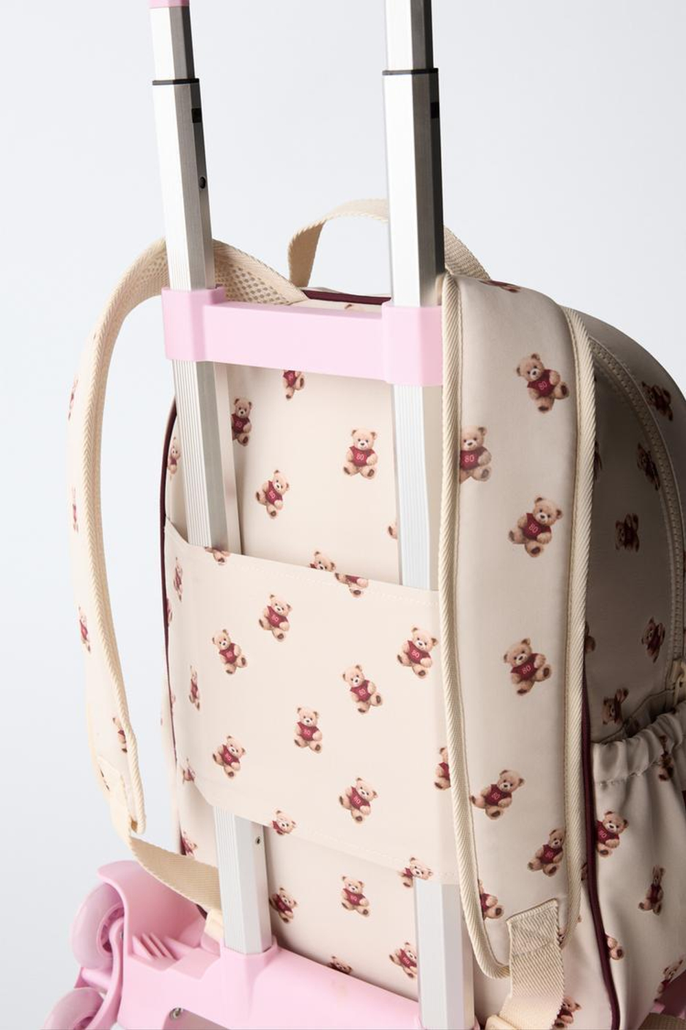 ZARA ШКОЛЬНЫЙ РЮКЗАК С МИШКАМИ, ЭКРЮ