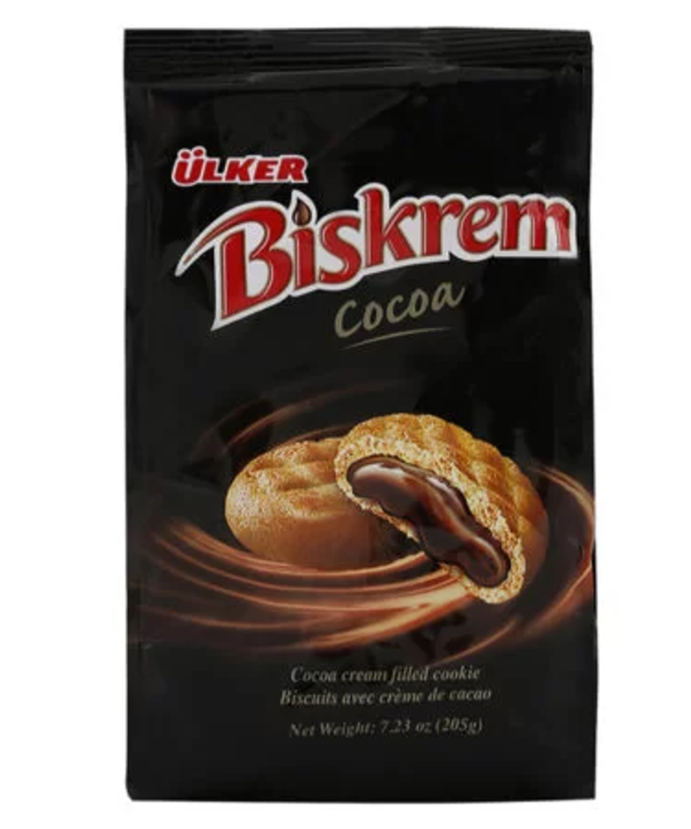 Печенье с шоколадной начинкой(BISKREM),ULKER,205гр