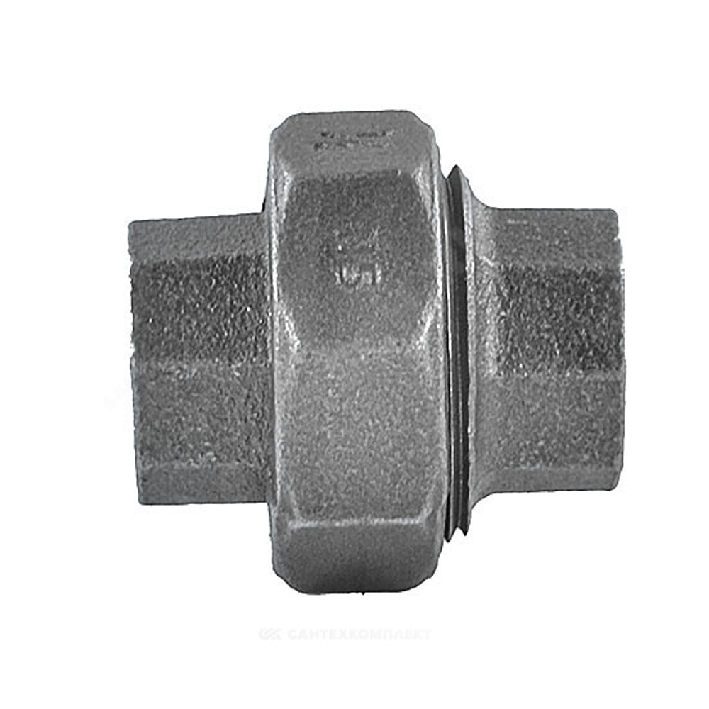 Соединитель прямой американка чугун Ду 15 (1/2") ВР/ВР Fittex PLUS