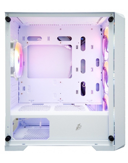 1STPLAYER TRILOBITE T5 White / mATX, TG / 4x120mm LED fans inc. / T5-WH-4F1-W