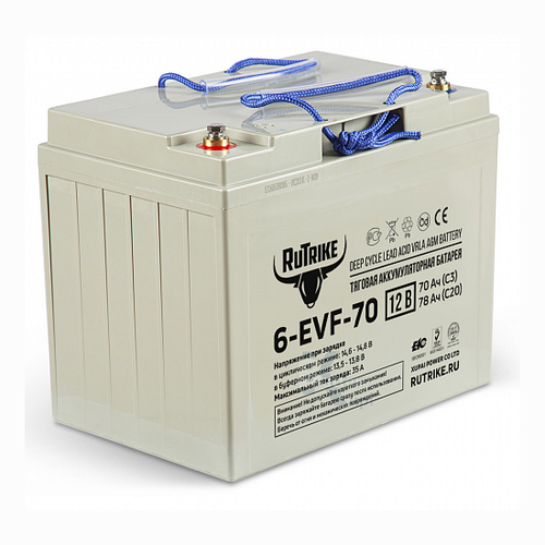 Аккумулятор RuTrike 6-EVF-70 (AGM)