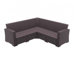 Диван пластиковый плетеный угловой с подушками Monaco Lounge Corner