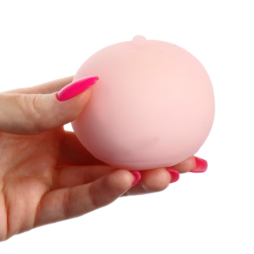 Телесная мялка-антистресс в форме груди (Цвет: телесный)