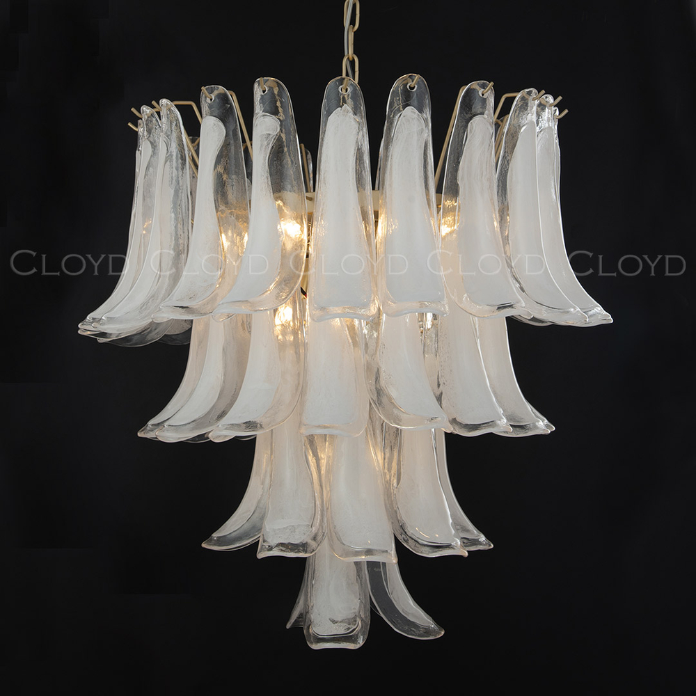 Люстра Cloyd AZORES-B C10 / Ø65 см - латунь светл. - бело-прозрачн.стекло (арт.11652)