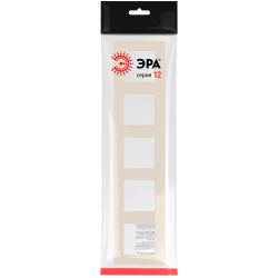 Рамка для розеток и выключателей ЭРА Серия 12 12-5205-02 на 5 постов, Классик, слоновая кость