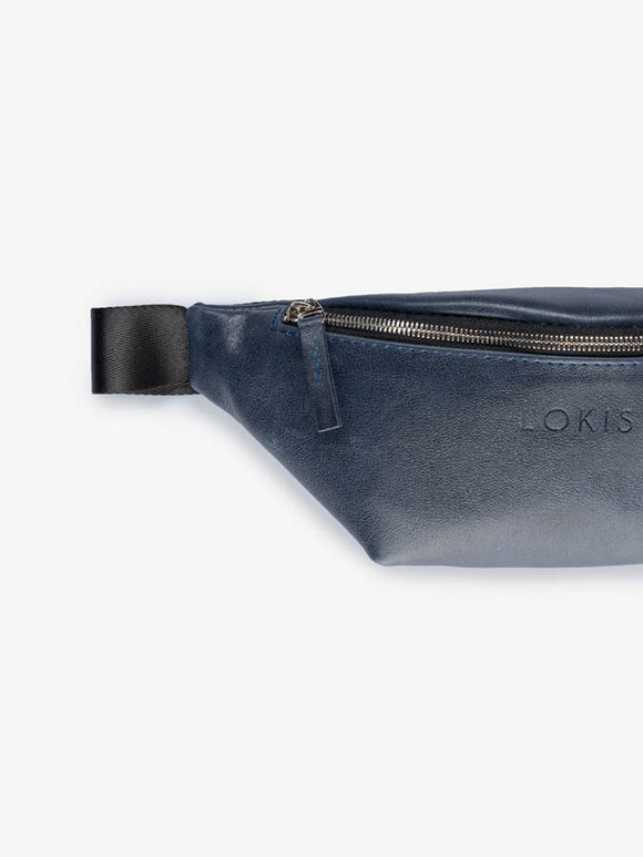 сумка поясная темно-синяя