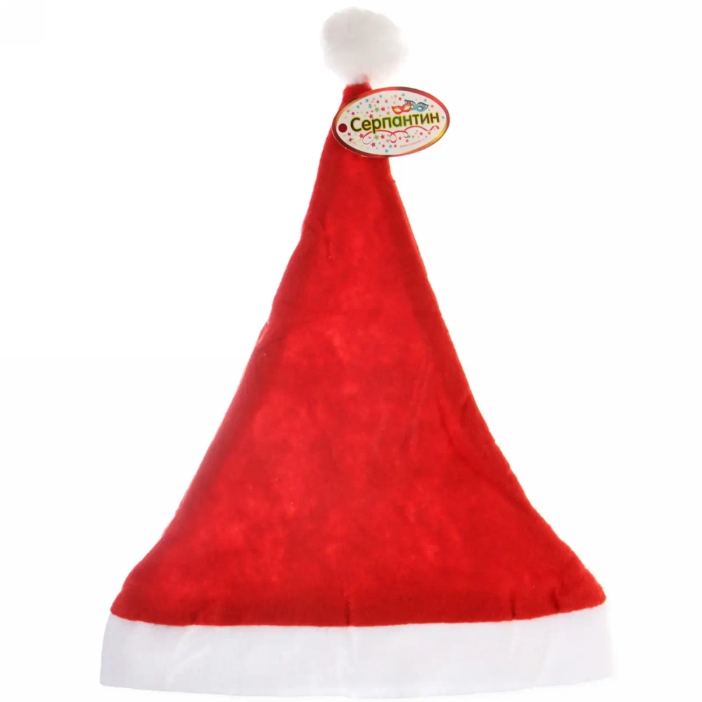 Колпак новогодний «Классика» 27*34см, Красный