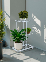 Подставка для цветов Greengo, 3 полки, 43×22×57 см, напольная, металл, белая