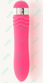 Розовый водонепроницаемый вибратор 14 см.