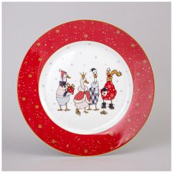 ТАРЕЛКА ОБЕДЕННАЯ LEFARD "FAMILY CHRISTMAS" 25 СМ (КОР=24ШТ.)