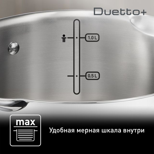 Ковш с крышкой Tefal Duetto+ 1.5 л 16см G7192256