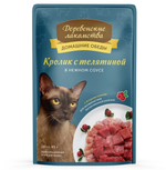 Деревенские лакомства корм консервированный для кошек домашние обеды в соусе пауч