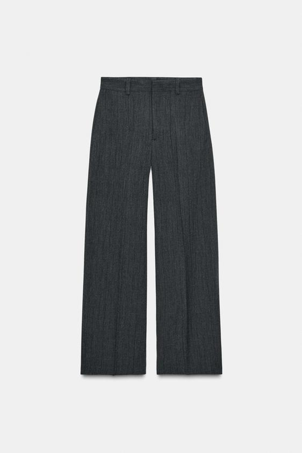 ZARA БРЮКИ ИЗ ТКАНЕВОЙ СТРУКТУРЫ — ZW COLLECTION, СЕРЫЙ МЕЛАНЖ