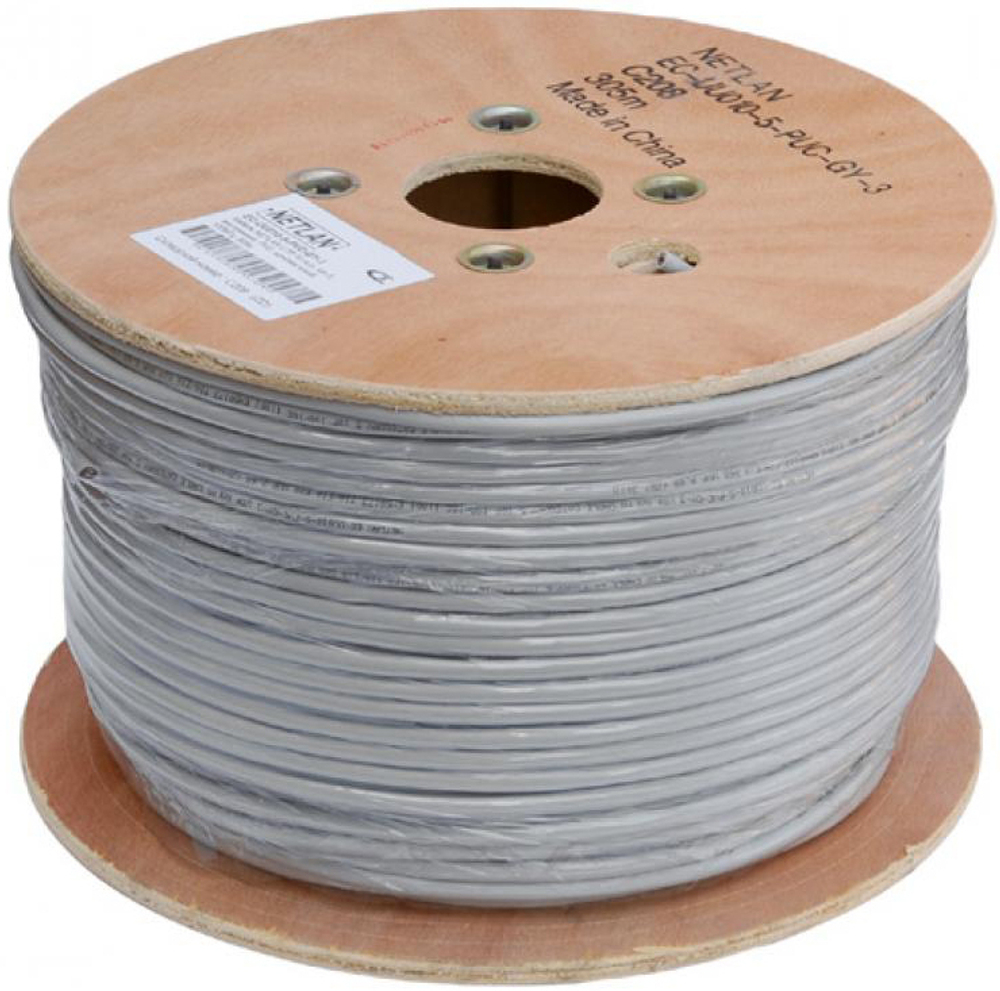 Кабель витая пара F/UTP 5e кат. 25 пар Netlan EC-UF025-5-PVC-GY-3