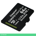 Карта памяти Kingston Canvas Select Plus microSDXC 64GB с адаптером (SDCS2/64GB)