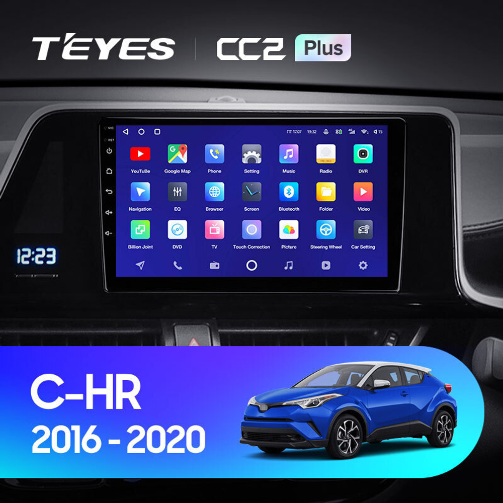 Teyes CC2 Plus 9" для Toyota C-HR 2016-2020 (прав)