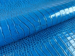 Crocco Bagon Aquazurra (0,8-1,0 мм), цв. Голубой, натуральная кожа