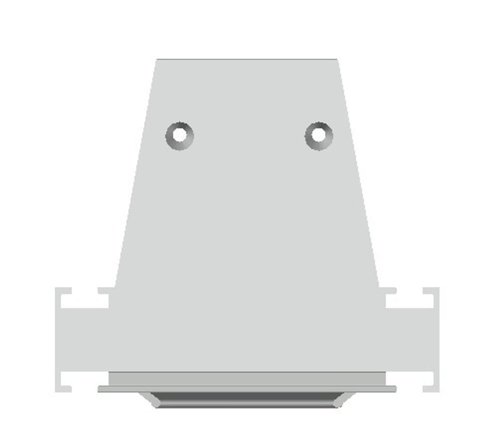 Боковая  глухая заглушка для профиля DN18521 Цвет:Белый матовый,  RAL9003, Серия:DN8ALE