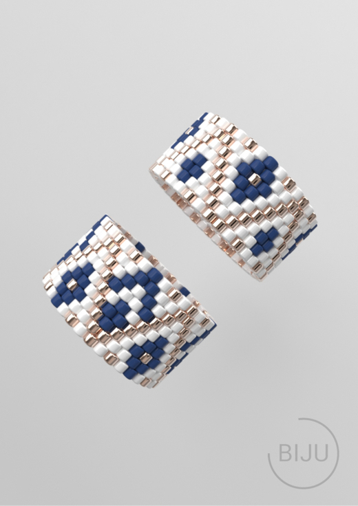 Схема кольца из бисера, узор PEYOTE, мозаичное плетение, четный счет, узор пейот из Miyuki Delica 11/0, файл PDF, RING_427