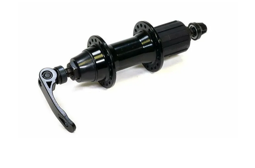 Втулка WZ задняя, алюминиевая, под V-br, под кассету 8/10скоростей, на эксцентрике, 36 отверстий, ось 3/8''х135x145мм, черная