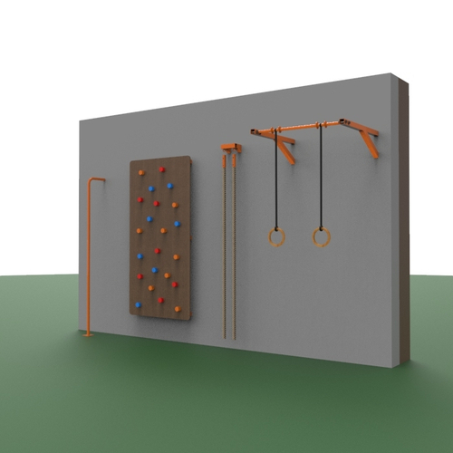 Уличный спортивный комплекс на стену