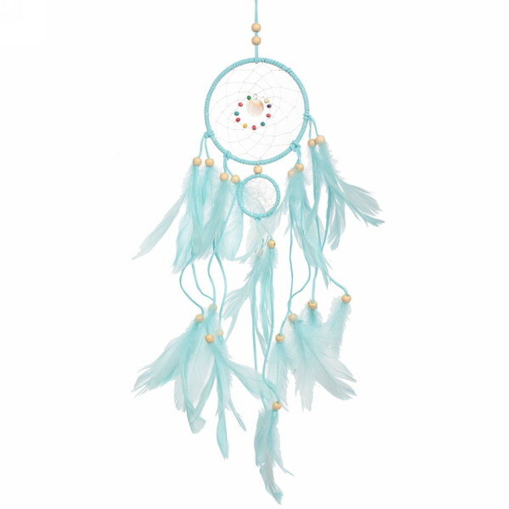 Украшение-оберег «Ловец Снов-Magical dream» 11*50см цвет нежно-голубой