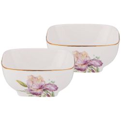 НАБОР САЛАТНИКОВ КВАДРАТНЫХ LEFARD "IRISES" 2 ШТ. 8*4 СМ 100 МЛ (КОР=36НАБ.)