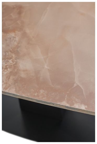 Стол BALDE 140 GLOSS AMBER JADE SOLID CERAMIC / BLACK