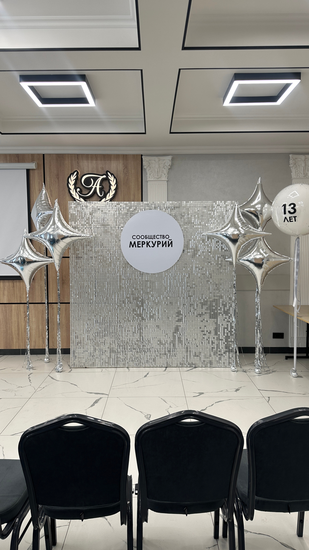 Фотозона Пайетка серебро сириус №4585