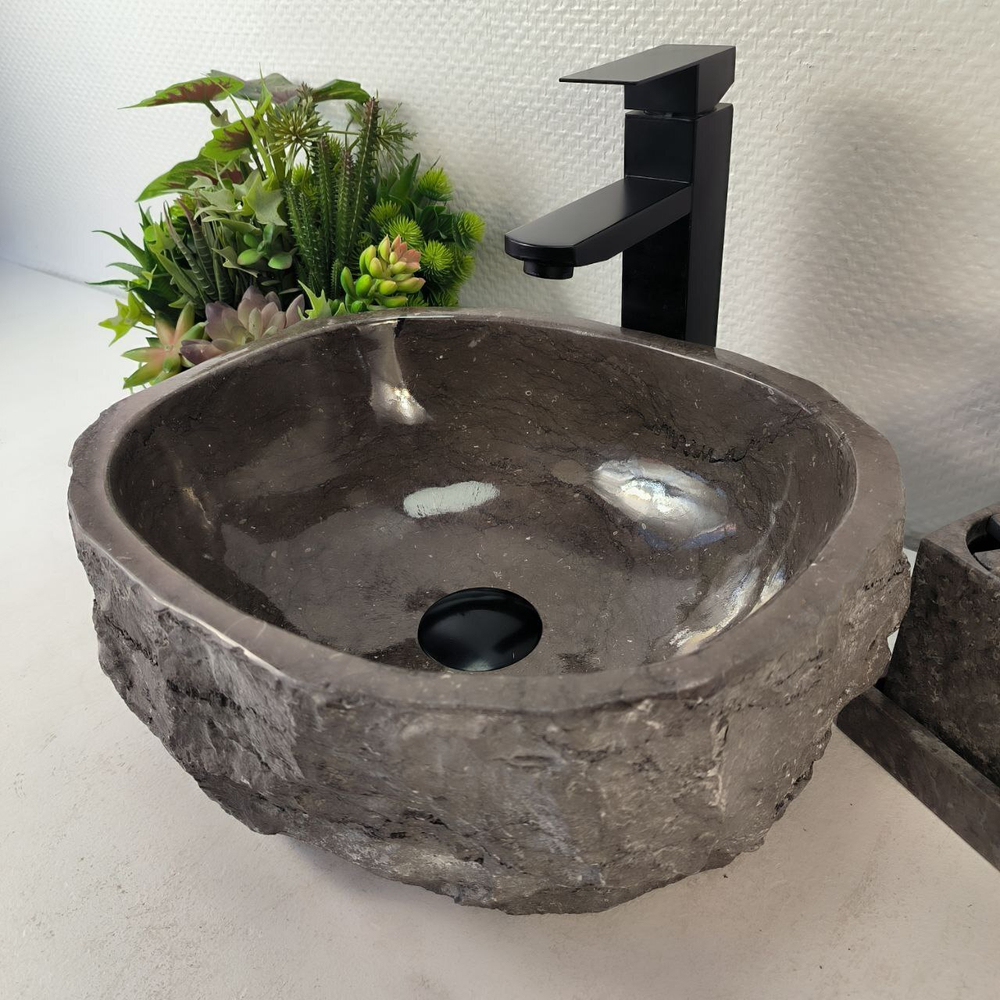 Раковина из мрамора Erozy Grey EM-65323 38*33*15 0882