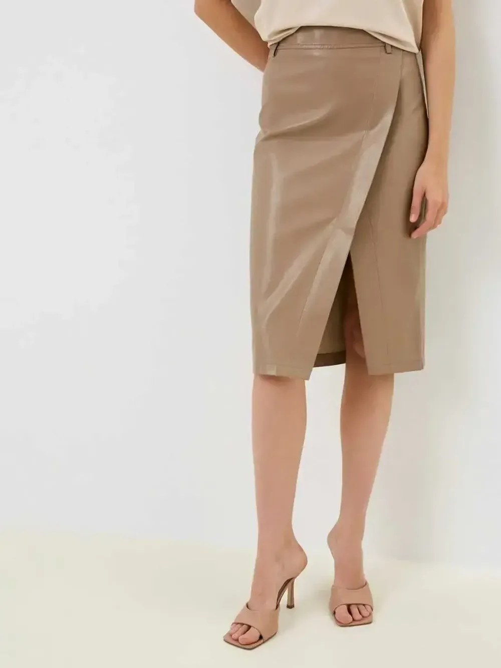 Юбка кожаная