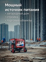 ЗУБР 7500 Вт, инверторный генератор с электростартером и розеткой АВР (СБИ-7500ЕА)