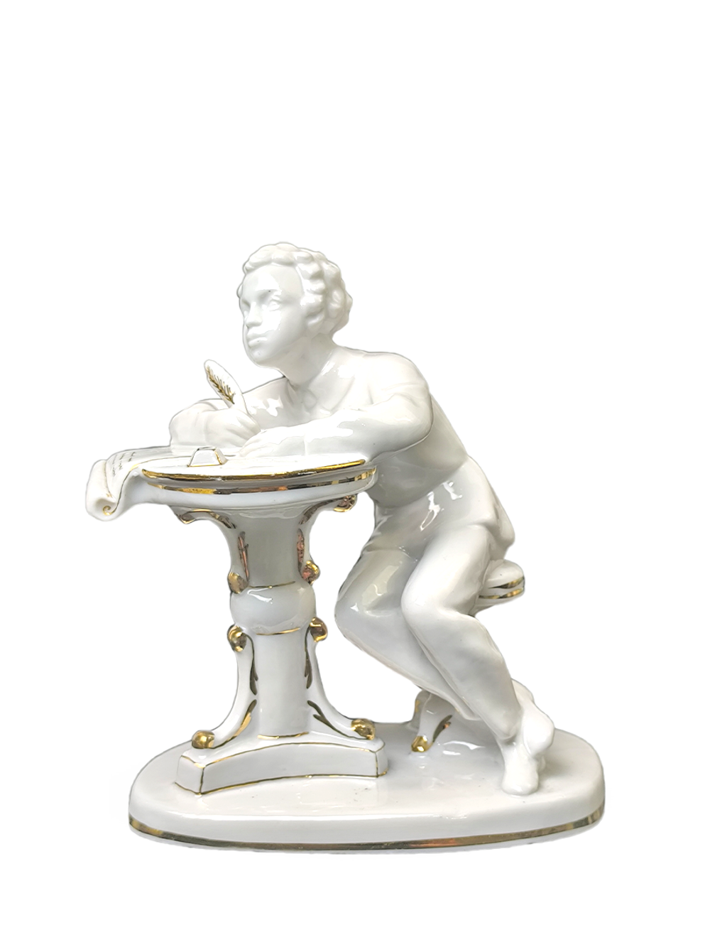 Фарфоровая статуэтка "Юный Пушкин", ЛФЗ, 1960 - 1970 гг.