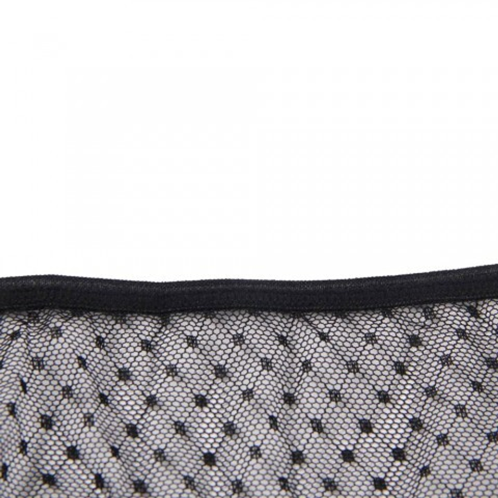 Трусики на высокой посадке Lace Strappy, черные, XS-S