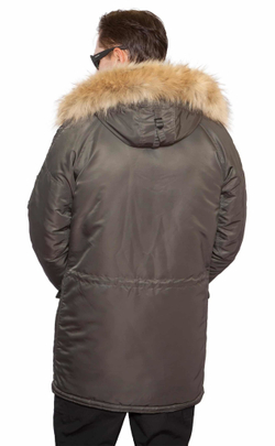Куртка Аляска удлиненная Husky Long 2020 (т.серая - beluga/orange)