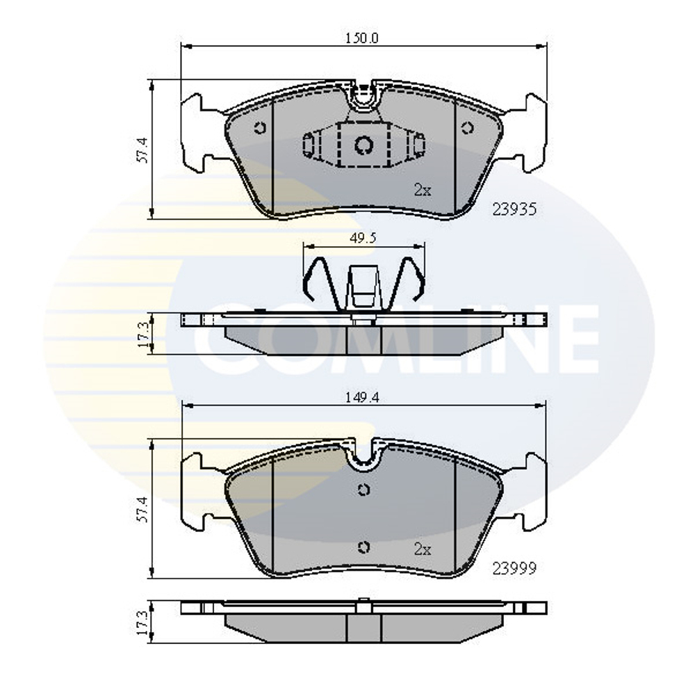 COMLINE - CBP01590-CML - Brake Pad Set, disc brake
