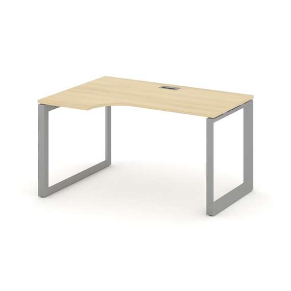 Style Project Стол рабочий эргономичный SN-59O.SPA-022(L) Акация Лорка/Металл Серый/Серебро Заглушка