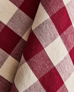 ZARA HOME КУХОННОЕ ПОЛОТЕНЦЕ В КЛЕТКУ (2 ШТ.), БОРДОВЫЙ
