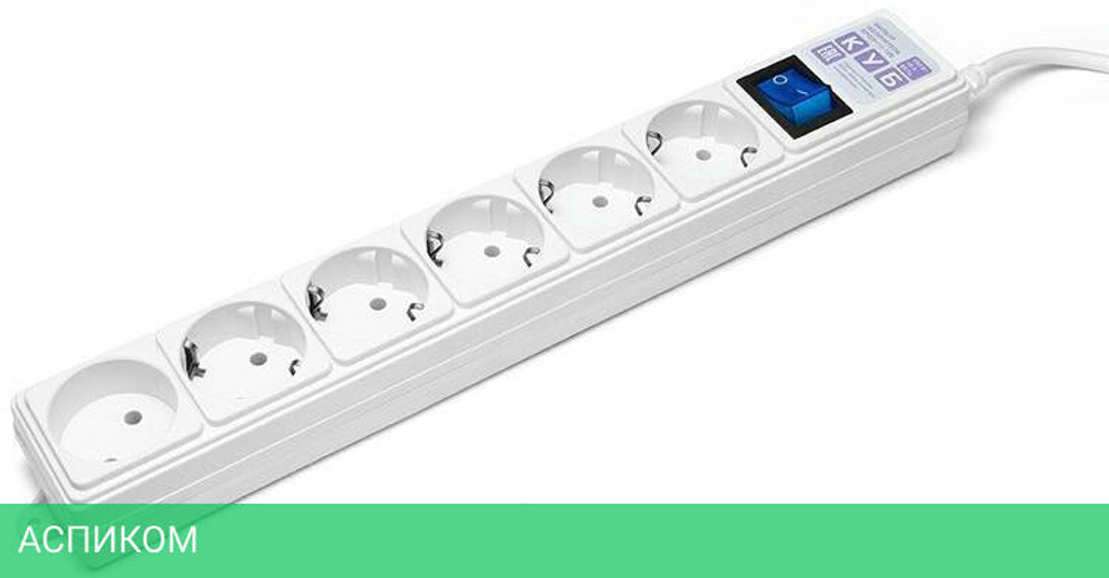 Сетевой фильтр Power Cube SPG(5+1)-16B-1.9М белый
