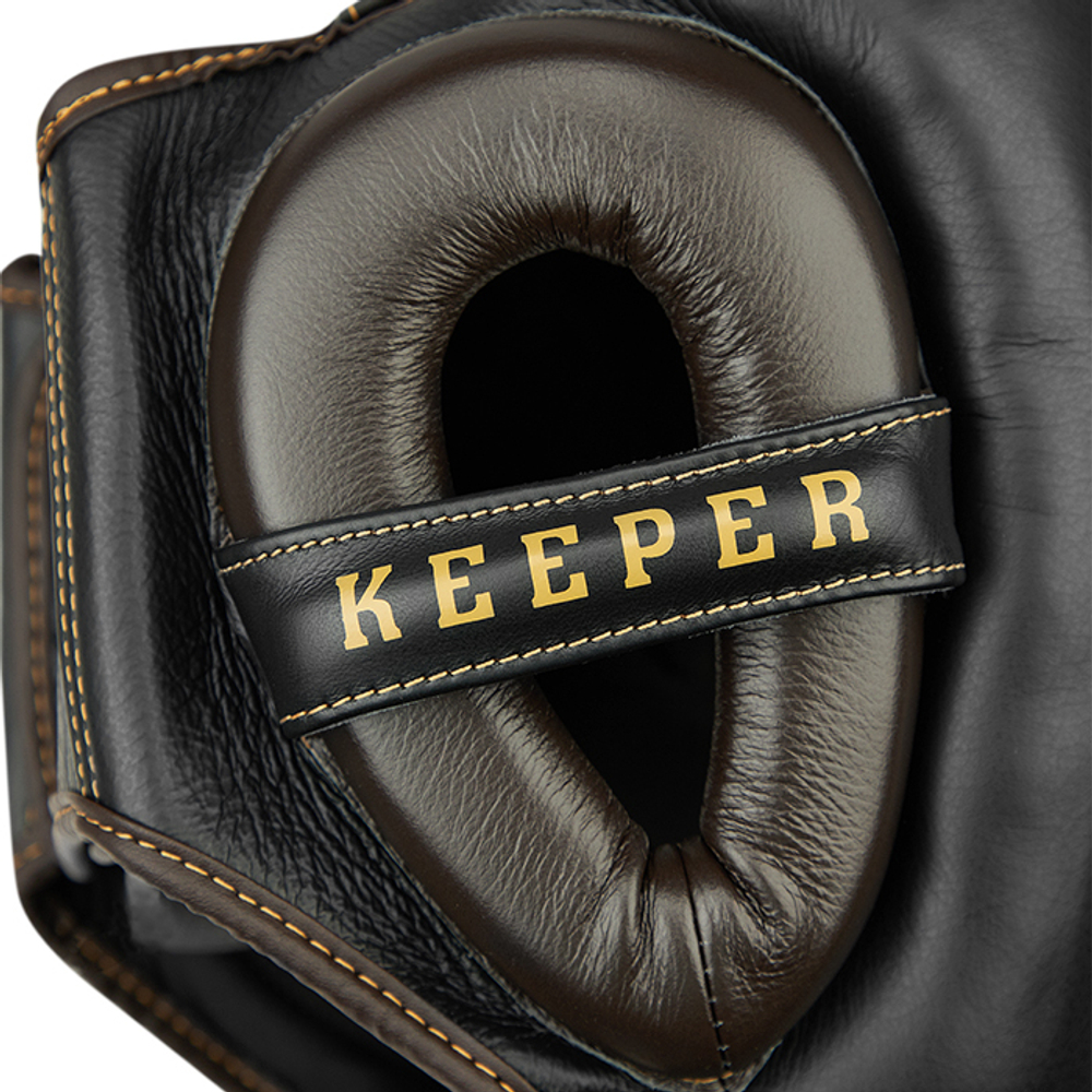 THBHFF-12 боксерский шлем KEEPER чёрный/тёмно-коричневый