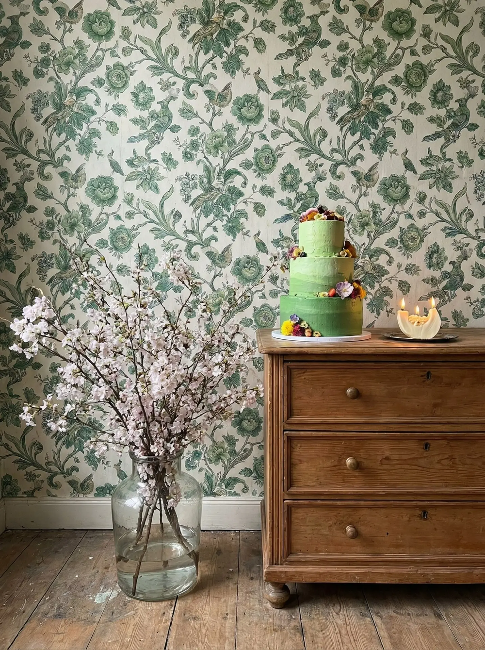 Свеча интерьерная "Тыква" белого цвета