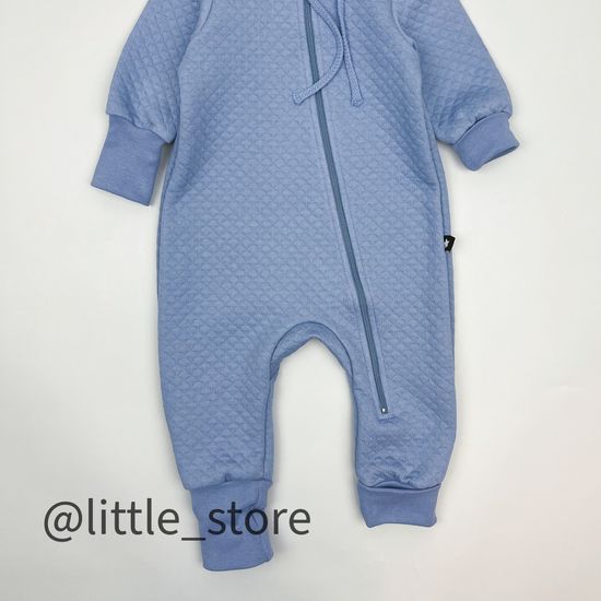 Комбинезон из капитония "Быстрые машинки" серо-голубой