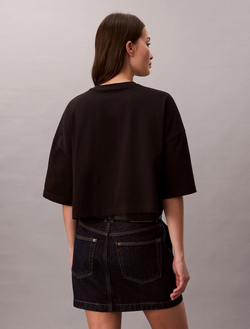 Футболка Calvin Klein Monologo Cropped Boxy Fit Black