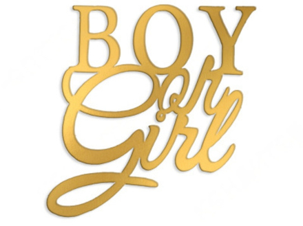 Топпер боковой "Boy or Girl" золотой