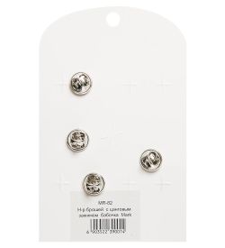 MR- 82 Н-р брошей с цанговым зажимом бабочка «Гламурный стиль» Mark Rita