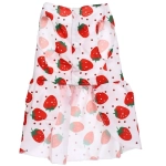 Платье для кошек и собак мелких пород «Бонита на прогулке», клубнички, размер L, длина спинки 30-32см