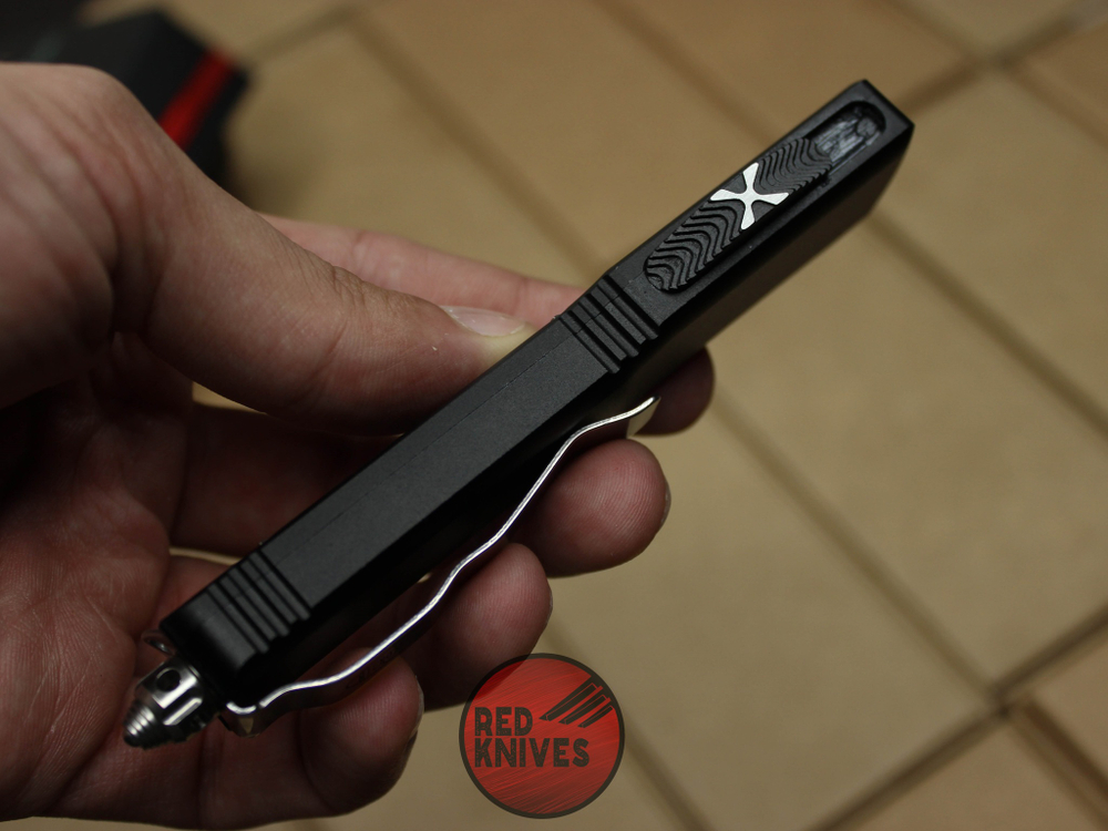 Нож Microtech Ultratech T/E - черная рукоять, танто клинок сатин + запчасти RK-387