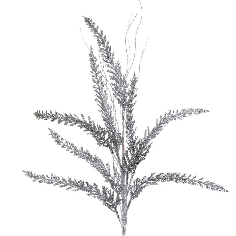 Ветка декоративная «Изящный колос» 75 см, Серебро