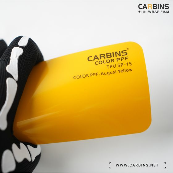 Carbins Color PPF August Yellow SP 15 желтая цветная полиуретановая защитная антигравийная пленка