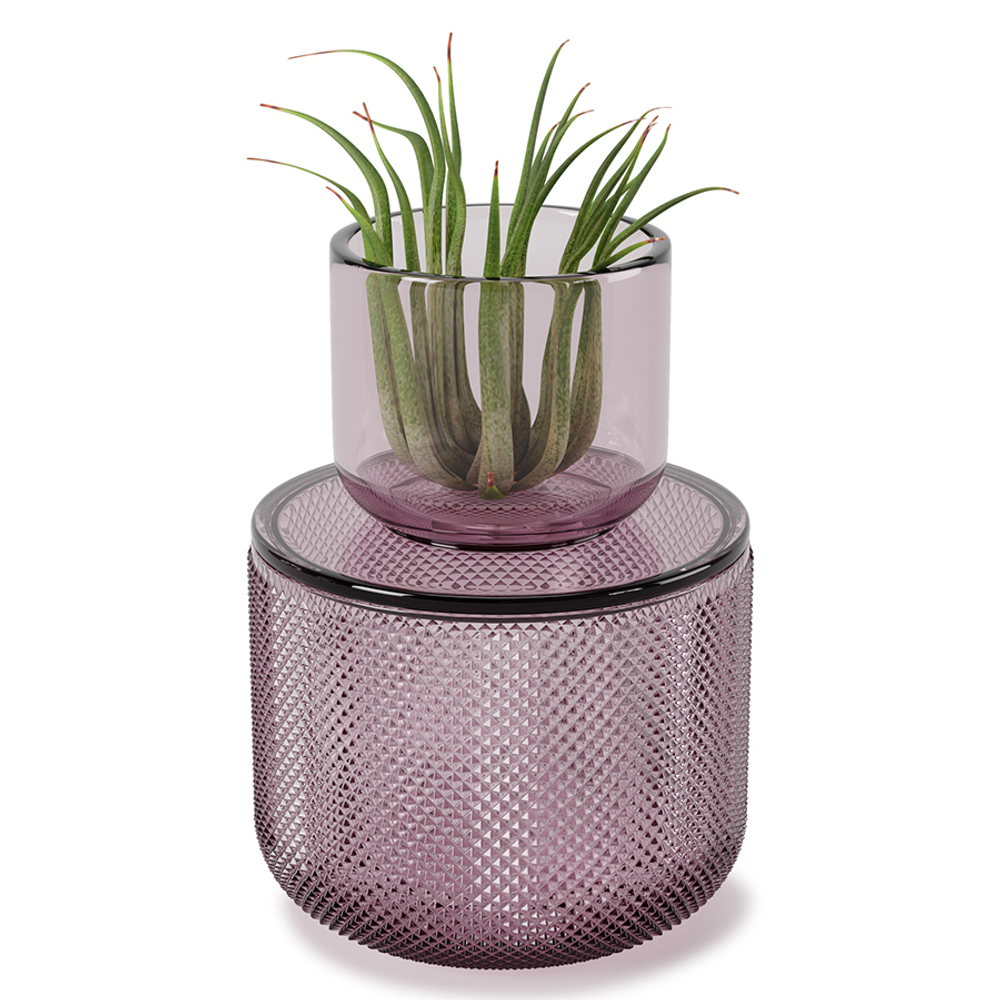 Шкатулка-органайзер allira, 10x10х15 см, сиреневая